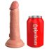 King Cock Elite 6 - Aidontuntuinen Vibratori 15 cm (tumma luonnollinen)