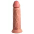 King Cock Elite 8 - dildo imukupilla ja vibraattorilla 20cm - vaalea