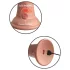 King Cock Elite 8 - dildo imukupilla ja vibraattorilla 20cm - vaalea