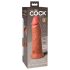 King Cock Elite 8 - aidontuntuinen vibraattori 20 cm (tumma luonnollinen)
