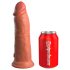 King Cock Elite 8 - aidontuntuinen vibraattori 20 cm (tumma luonnollinen)