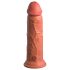 King Cock Elite 8 - aidontuntuinen vibraattori 20 cm (tumma luonnollinen)