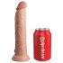 King Cock Elite 9 - imukupilla varustettu vibraattori 23cm - luonnollinen