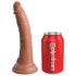 King Cock Elite Comfy - kiinnitettävä dildo valjailla (tumma luonnonväri)