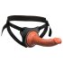 King Cock Elite Comfy - kiinnitettävä dildo valjailla (tumma luonnonväri)