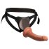 King Cock Elite Comfy - kiinnitettävä dildo valjailla (tumma luonnonväri)
