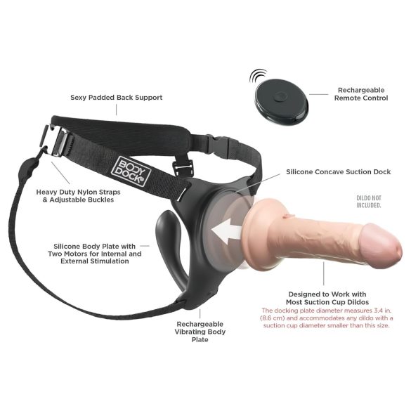 Body Dock - Strap-on dildo - G-piste ja Silexd 7 - silikoninen
