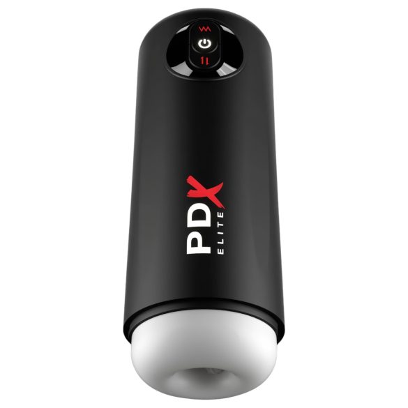 PDX Elite Moto Milker - työntävä-värisevä masturbaattori (musta)
