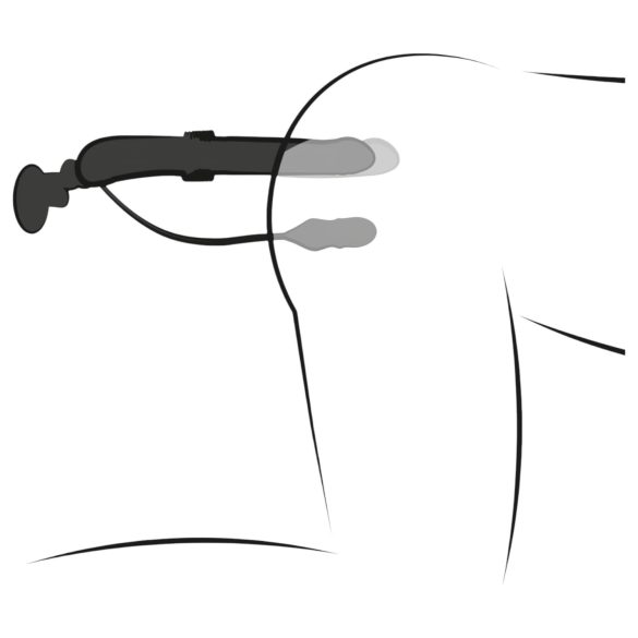 Fetish - työntävä vibraattori - musta