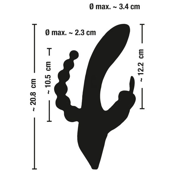 SMILE Triple - klitorisvibraattori kolmella haaralla