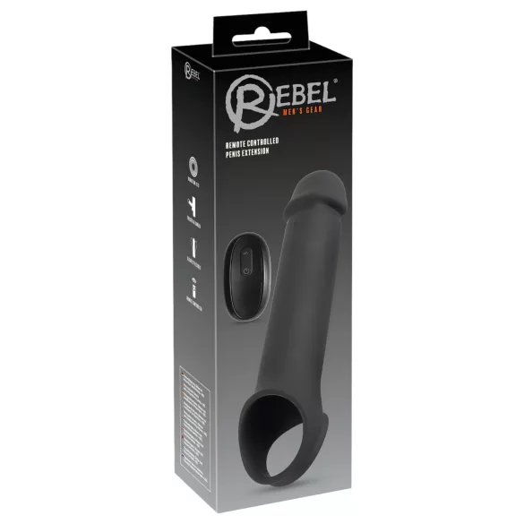 Rebel - vibraatiopeniskotelo kauko-ohjaimella - musta