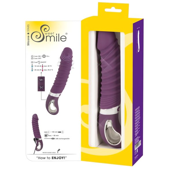 SMILE Soft - ladattava lämmitettävä vibraattori - violetti