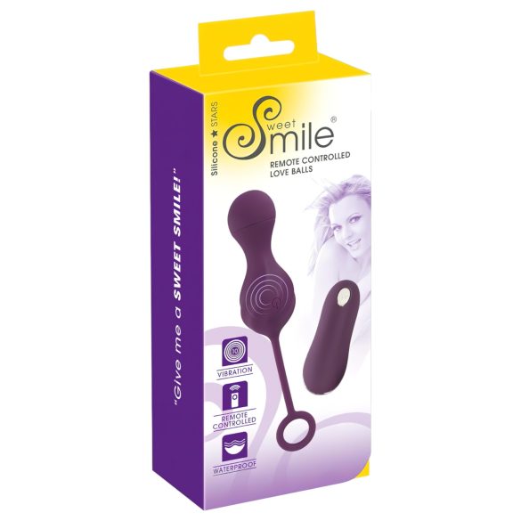 SMILE RC Love Balls - Akun Radio-ohjattava Vibraattorimuna (lila)