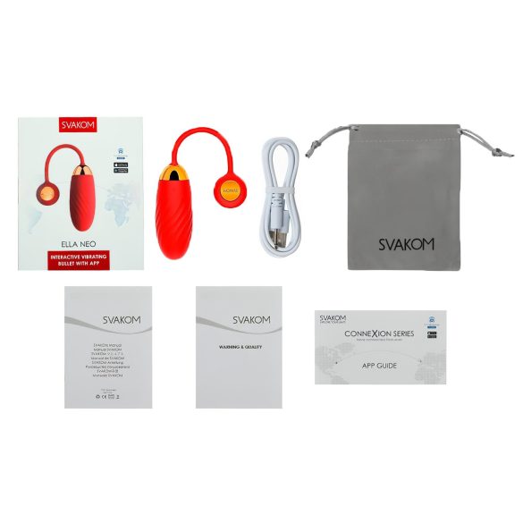 Svakom Ella Neo - vibroiva älyvaginaali muna - punainen