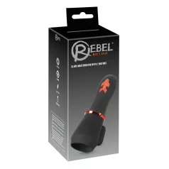   Rebel - vibraattori terssille - 2 moottoria - ladattava - musta