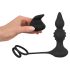 Rebel 2in1 - ladattava anaalivibraattori penisrenkaalla (musta)