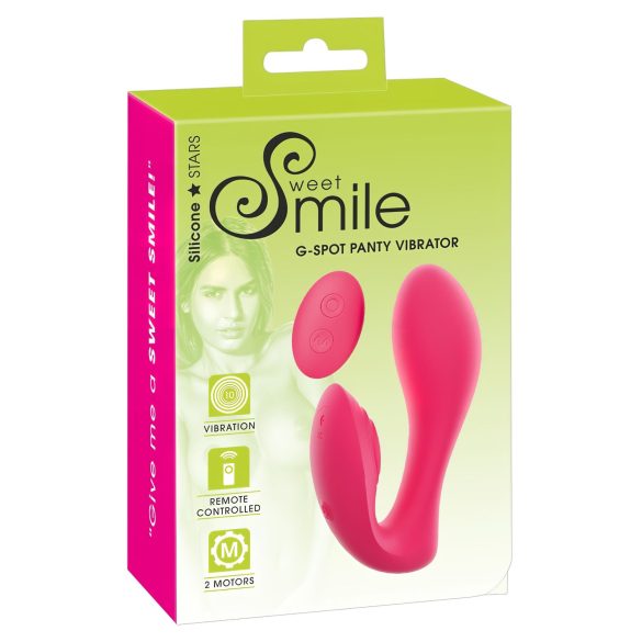 SMILE Alushousut - ladattava, kaukosäädin 2in1 vibraattori (pinkki)
