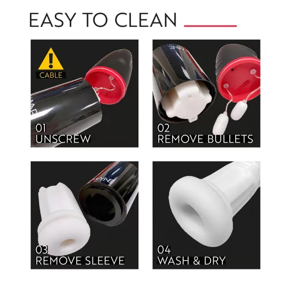 WYNE 02 - masturbointilaite miehille - vibraattori ja imutoiminto