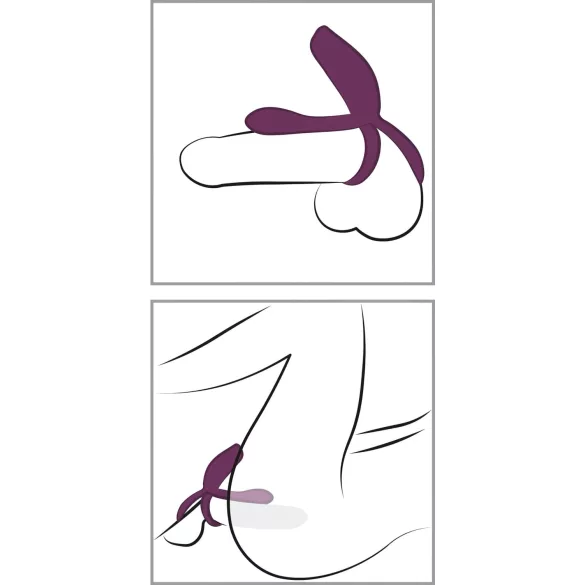 Couples Choice - vibroitu penisrengas kaukosäätimellä - lila