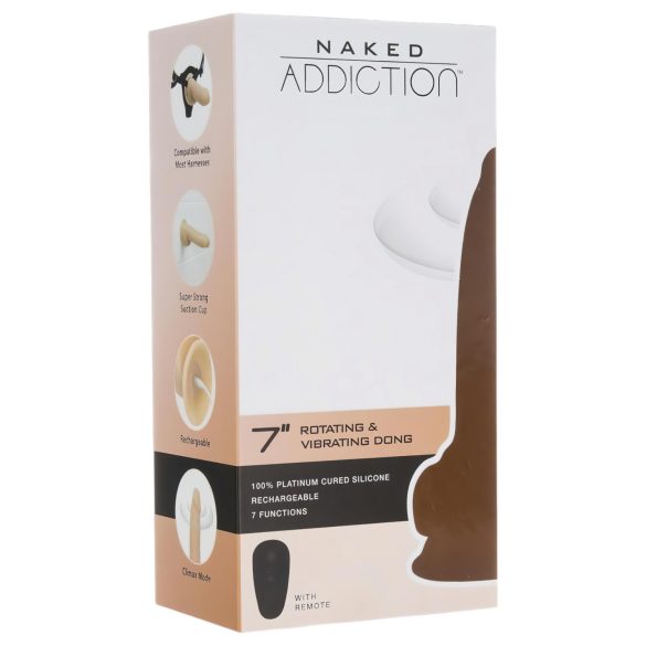 Naked Addiction Pyörivä Vibraattori (18cm) - Luonnollinen