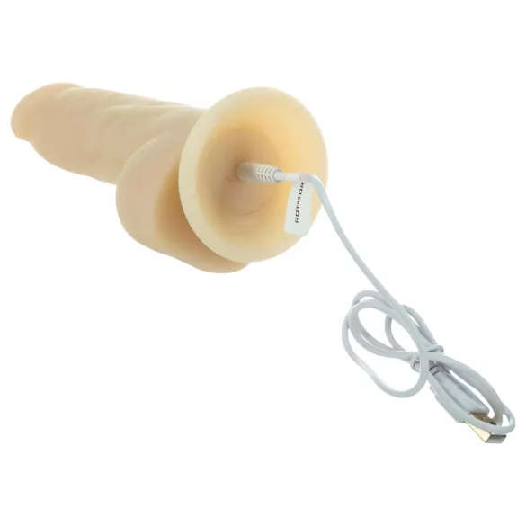 Naked Addiction Rotating 7 - pyörivä pää vibraattori (18cm) - luonnollinen