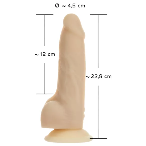 Naked Addiction Rotating 7 - pyörivä pää vibraattori (18cm) - luonnollinen