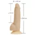 Naked Addiction Rotating 7 - pyörivä pää vibraattori (18cm) - luonnollinen