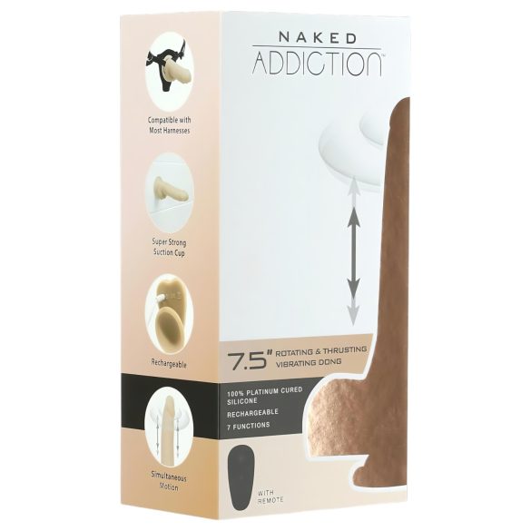 Naked Addiction Työntölaite 7,5 - luonnollinen 19 cm