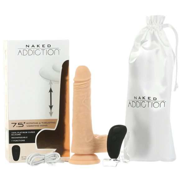 Naked Addiction - lökövä vibraattori 19cm - iho