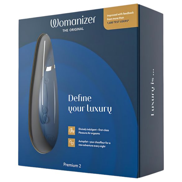 Womanizer Premium 2 - klitoriskiihotin ilmateknologialla - sininen