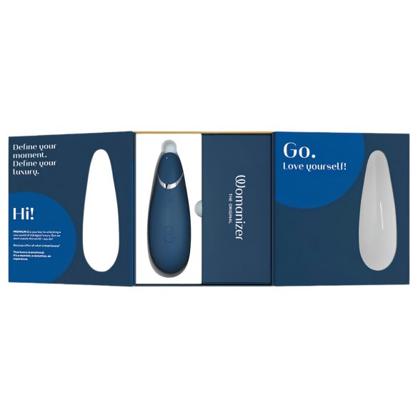 Womanizer Premium 2 - klitoriskiihotin ilmateknologialla - sininen