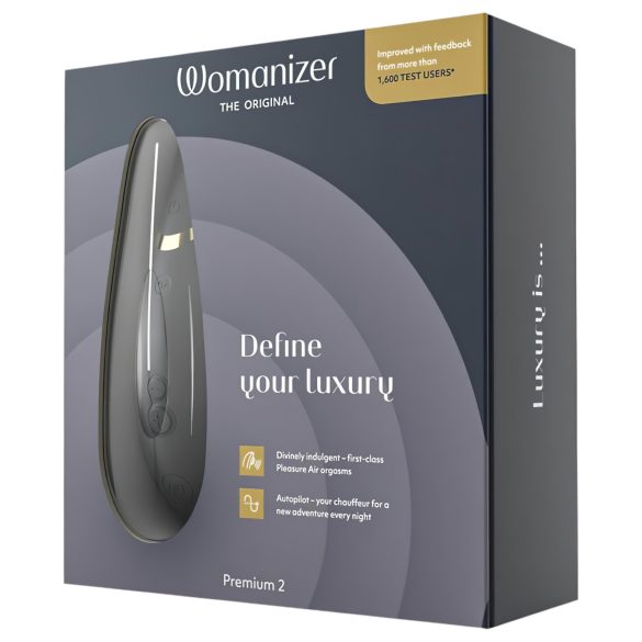 Womanizer Premium 2 - klitoriskiihotin ilmanpaineella - musta