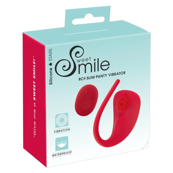 SMILE Slim Panty - Ladattava, langaton klitorisvibraattori (punainen)