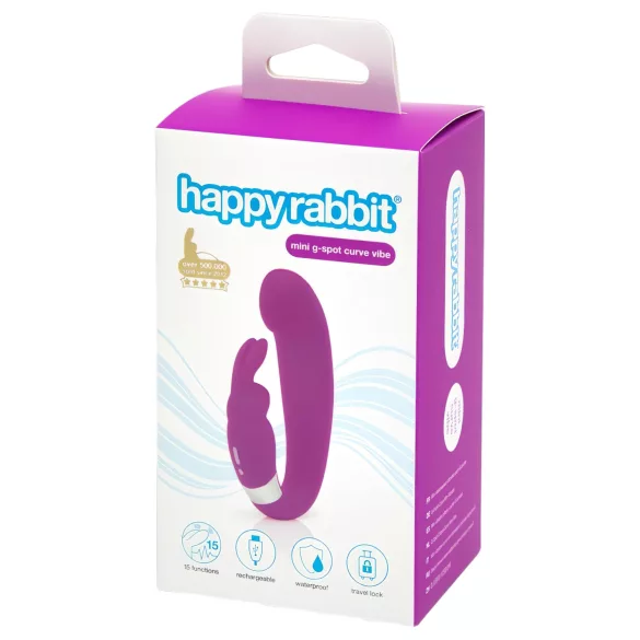 Happyrabbit - G-piste vibraattori klitoriskiihottimella - ladattava - violetti