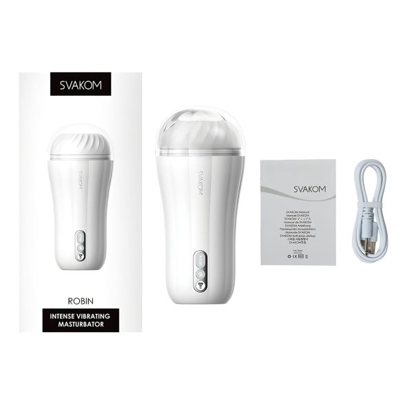 Svakom Robin - ladattava masturbointilaite miehille - valkoinen