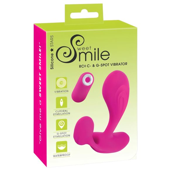 SMILE RC - ladattava, kaukosäädettävä G-pistevibraattori (vaaleanpunainen)