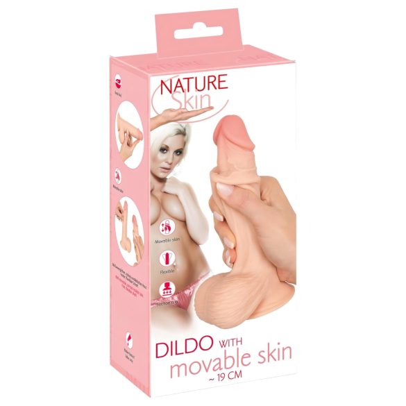 Nature Skin - dildo ihon tuntuinen - 19 cm - luonnollinen