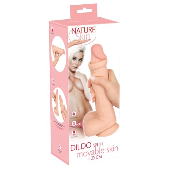 Nature Skin - dildo nahkajäljitelmä - 25 cm - luonnollinen