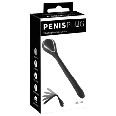   Penistappi - ladattava, värisevä dilataattori (1 cm, musta)