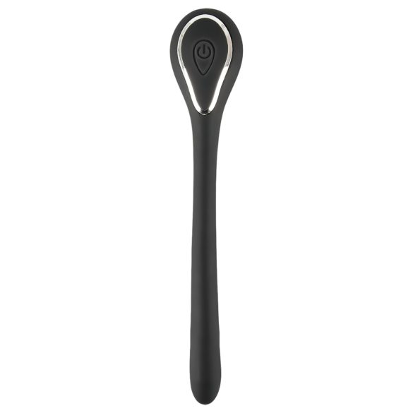 Penis Plug Dilator - vibraattori virtsaputkidilaattori - ladattava, 1cm, musta