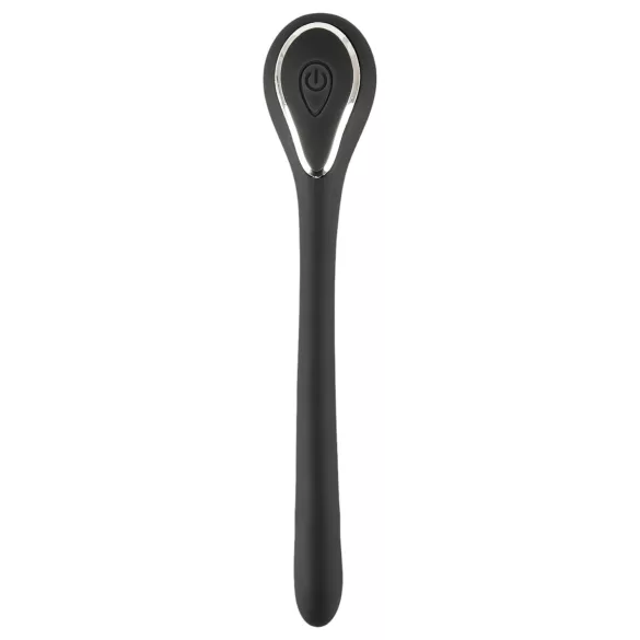 Penistappi - ladattava, värisevä dilataattori (1 cm, musta)