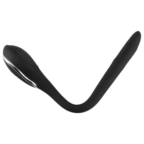 Penistappi - ladattava, värisevä dilataattori (1 cm, musta)