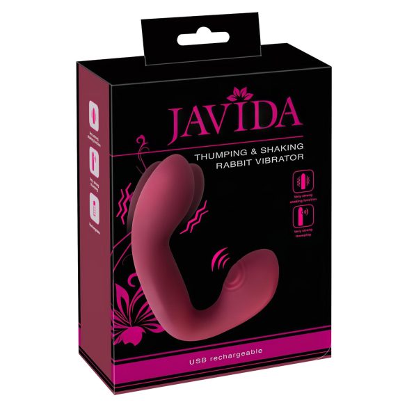 Javida Thumping - Sykkivä G-piste- ja klitorisvibraattori (punainen)