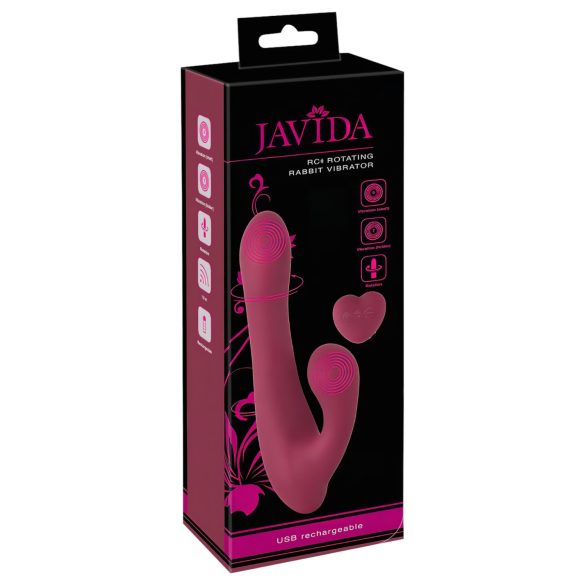 Javida - pyörivä radiovibraattori klitoriskiinnikkeellä (punainen)