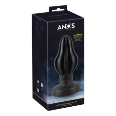 ANOS - uurrettu pehmeä anustappi - 7 cm (musta)