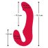 You2Toys Strapless - langaton strap-on -vibraattori (punainen)