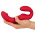 You2Toys Strapless - langaton strap-on -vibraattori (punainen)