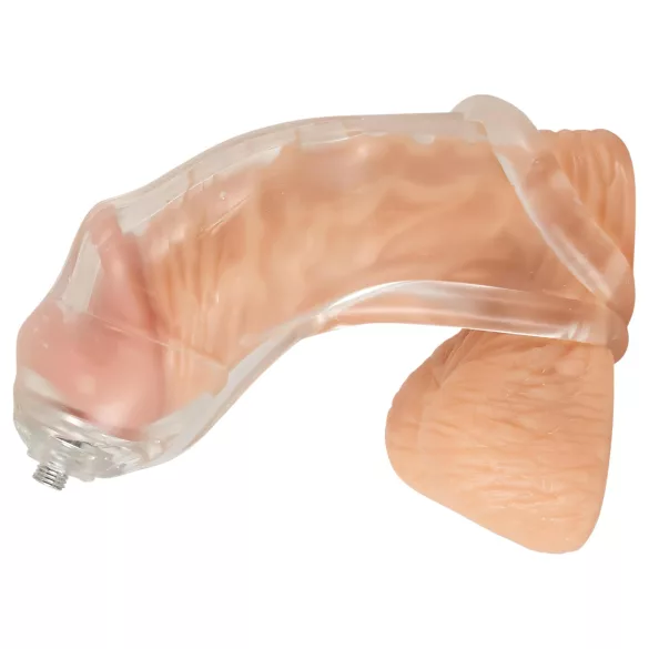 You2Toys Piss Play Sleeve - penispäällinen ulostuloletkulla (läpinäkyvä)