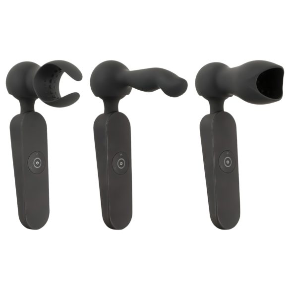 Couples Choice - parivibraattori ladattava lämmittävä hierova silikoninen musta