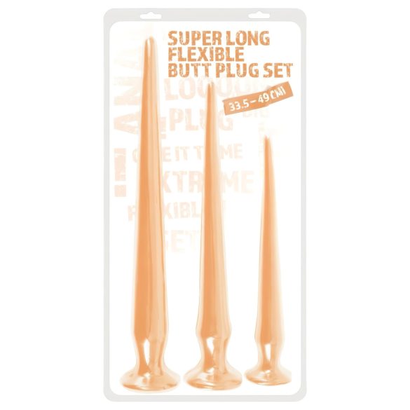 You2Toys - Pitkä plug dildosetti (3 kpl) - luonnollinen